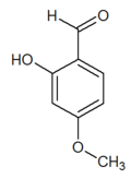 Chemical structure of 2-hydroxy-4-methoxybenzaldehyde