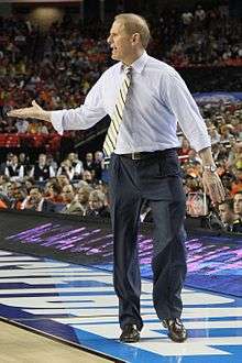 John Beilein at a game during the 2013 NCAA Men's Division I Basketball Tournament