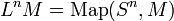 L^n M = {\rm Map}(S^n, M)