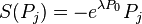 S(P_j) =  -e^{\lambda P_0} P_j\,