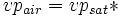 vp_{air} = vp_{sat}*