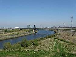 A19 Tees Viaduct from the Maze Park viewing hill