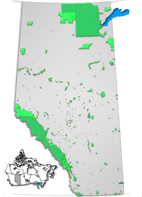 Map showing the location of Dillberry Lake Provincial Park