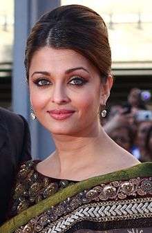 Aishwarya Rai gently smiles at the camera