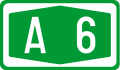 A6 motorway shield