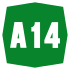 A14 Motorway shield}}