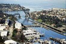 Salmon Bay Bridge From the Air