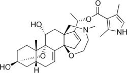 Skeletal formula of batrachotoxin