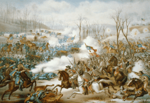 Painting of the Battle of Pea Ridge