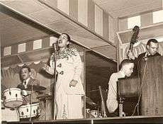 Billie at the Club Bali, Washington with Al Dunn (drums), and Bobby Tucker (piano)