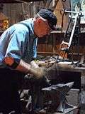 Blacksmithing demonstration