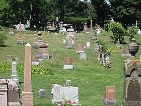 A view of grave markers in Cataraqui Cemetery