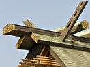 Chigi and katsuogi on a shrine's roof