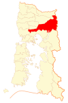 Location of Puerto Varas commune in Los Lagos Region