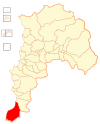 Map of the Santo Domingo commune in Valparaíso Region