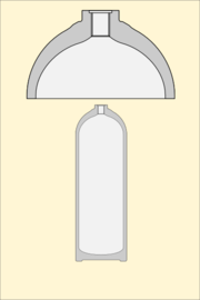  The cylinder neck has been machined, and the threaded hole for the cylinder valve is shown