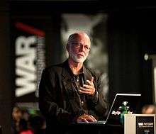 David Hume Kennerly speaks at the opening of the exhibition War/Photography: Images of Armed Conflict and Its Aftermath at the Annenberg Space for Photography