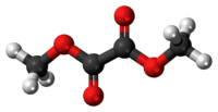 Ball-and-stick model of the dimethyl oxalate molecule