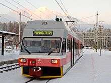 A class 425.95 train at Štrbské Pleso, 2010.