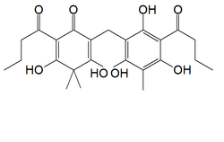 Chemical structure of flavaspidic acid BB