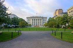 Harvard Medical School quadrangle in Longwood Medical Area.