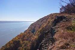 View of the Hudson River from Hook Mountain State Park.