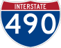 Interstate 490 marker