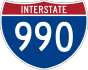 Interstate 990 marker