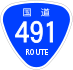 National Route 491 shield