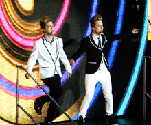 Colour image of Jedward singing