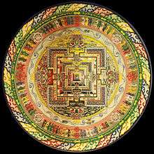 Circular Kalacakra sand mandala