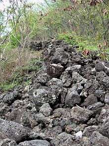 ruins of rock wall