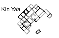 An archaeological map of the historic site, marking the locations of significant features