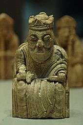 Photograph of one of the Lewis chessmen