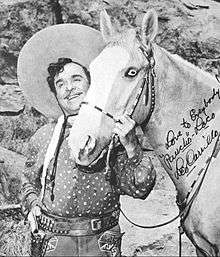 Leo Carrillo as Pancho with his horse Loco from The Cisco Kid TV series