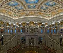 Beautiful insides of a building with dome.