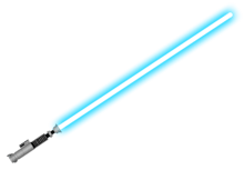 Lightsaber with blue beam