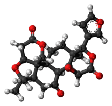 Ball-and-stick model of limonin