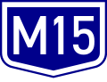 M15 motorway shield
