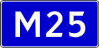 Highway M25 shield}}