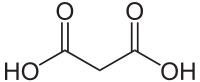 Skeletal formula of malonic acid