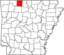 State map highlighting Boone County