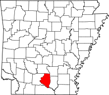 State map highlighting Calhoun County