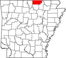 State map highlighting Fulton County