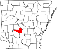 State map highlighting Hot Spring County