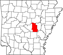 State map highlighting Lonoke County