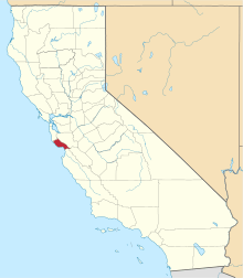 State map highlighting Santa Cruz County