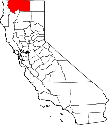 State map highlighting Siskiyou County