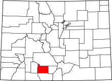 State map highlighting Rio Grande County