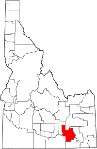 Map of Idaho highlighting Power County